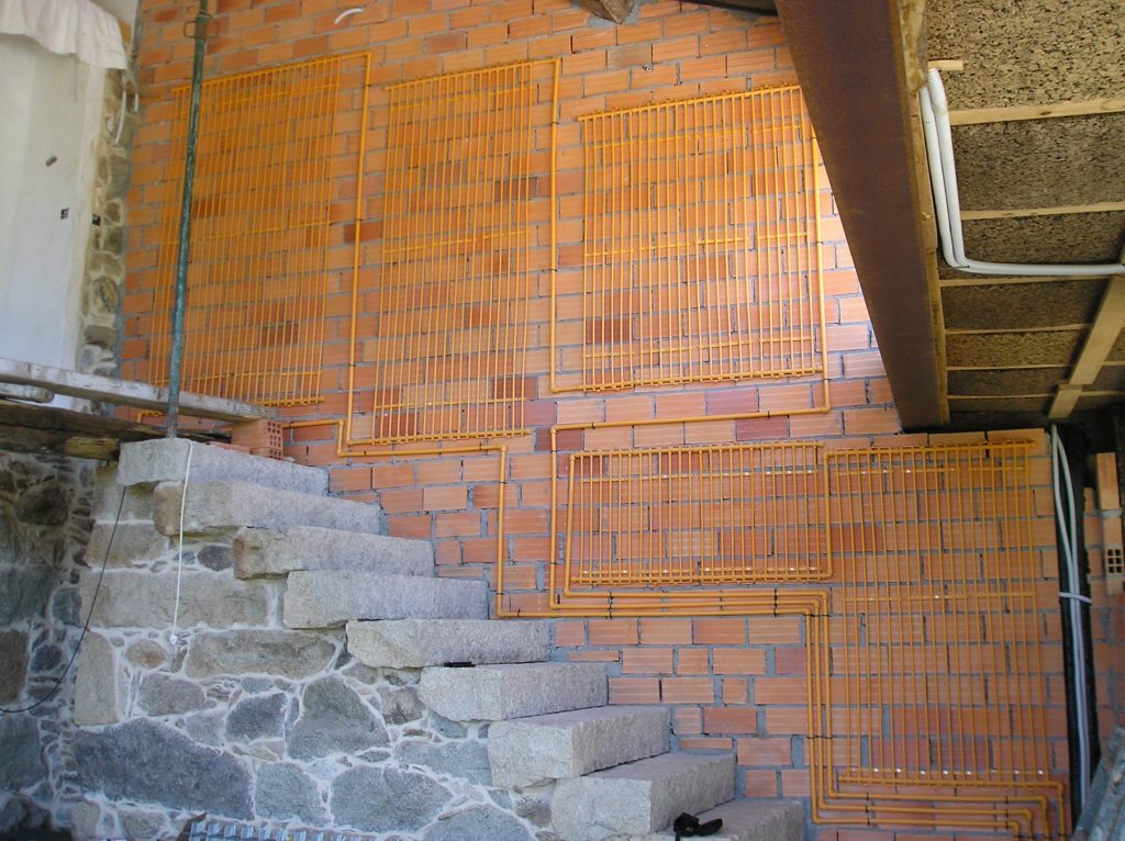 Calefacción. Suelo radiante. Pared radiante. Aerotermia. Geotermia.